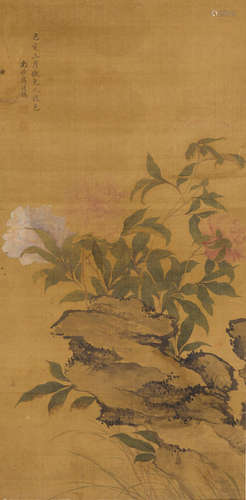 Peonies and Rock After Jiang Tingxi (19th/20th century)