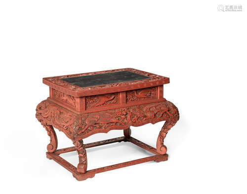 Meiji era A lacquered wood incense stand