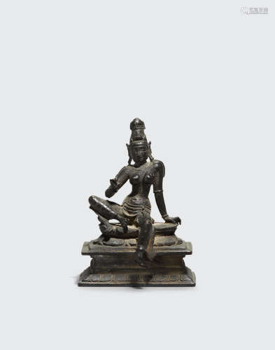 South India, Vijayanagara period, circa 16th century A copper alloy figure of Parvati