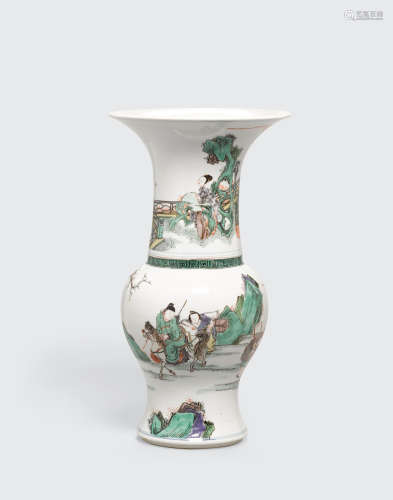 Kangxi period A Wucai-decorated phoenix tail vase