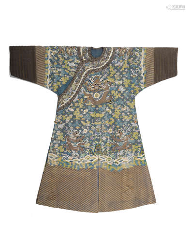 Late Qing dynasty a KESI-WOVEN SILK DRAGON ROBE