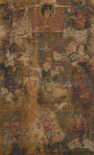 Tibet, 18th century A thangka of Tsangpa Karpo