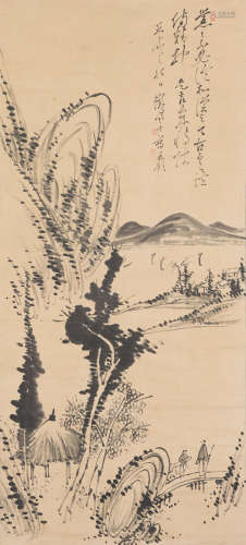 Figures in a Landscape Fujimoto Tesseki (1817-1863)