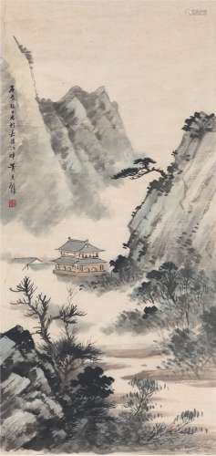 黄君璧（1898～1991） 1940年作 云山清居图 画心 设色纸本