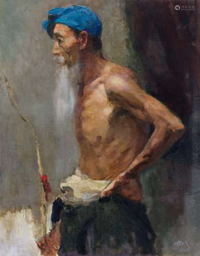 艾中信（1915～2003） 1963年作 老人像 布面 油画