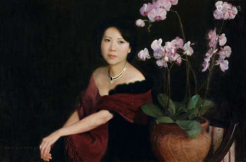 陈衍宁（b.1945） 兰香美人 布面 油画