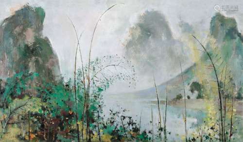苏天赐（1922～2006） 1992年作 漓江 布面 油画