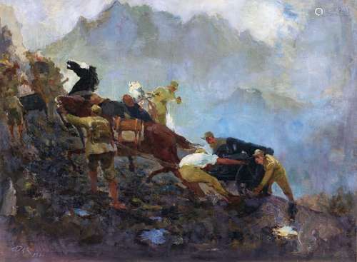 艾中信（1915～2003） 1956年作 山岗 布面 油画