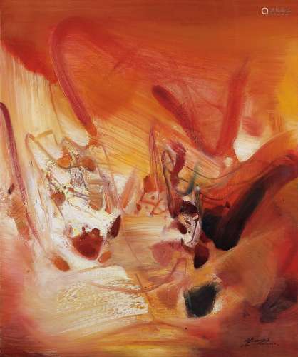 朱德群（1920～2014） 1983年作 火之舞 布面 油画