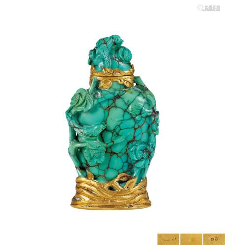 蒂芙尼（Tiffany&co.）金镶绿松石鼻烟壶