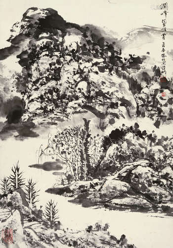 亚明（1924～2002） 山水 立轴 水墨纸本