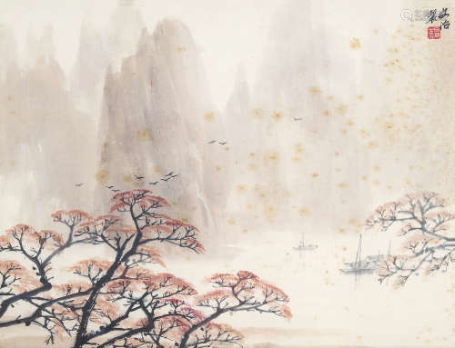 宋文治（1919～1999） 漓江小景 镜片 设色纸本