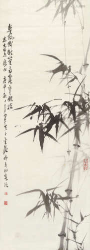 杨建侯（1910～1993） 墨竹 镜片 水墨纸本
