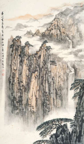 宋文治（1919～1999） 黄山云泉图