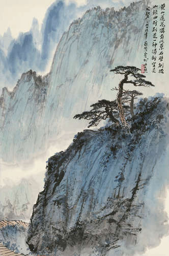 魏紫熙（1915～2002） 黄山莲花沟 立轴 设色纸本