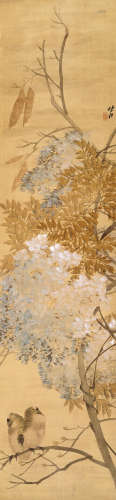 王梦白（1888～1934） 花鸟 立轴 设色绢本