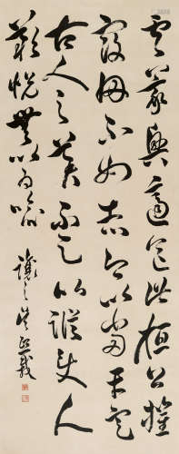 吴让之（1799～1870） 草书《虞义兴帖》 立轴 水墨纸本