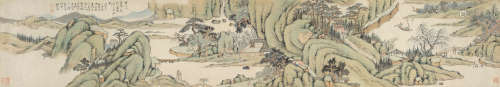 王学浩（1754～1832） 仿元人山水 手卷 设色纸本