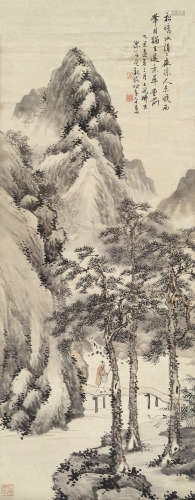 吴观岱（1862～1929） 仿古山水 立轴 设色纸本