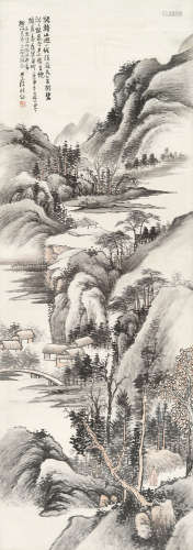 林纾（1852～1924） 林泉幽居 立轴 设色纸本