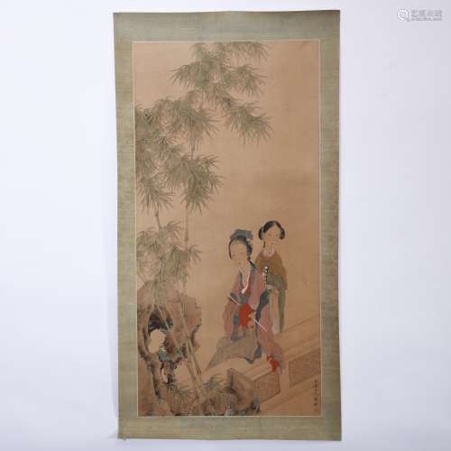 A CHINESE PAINTING OF LADIES