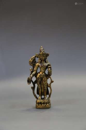 A GILT-BRONZE OF VAJRA