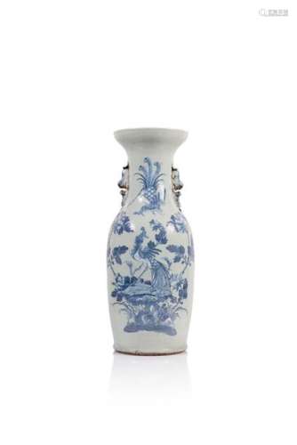 Grand vase à col évasé Chine, Canton XIXe siè...
