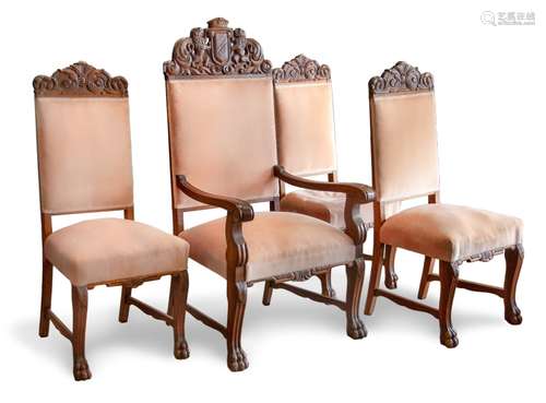 A FINE SET OF DINING CHAIRS