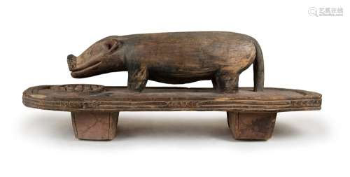 PAPUA NEW GUINEA WOOD CARVED PIG