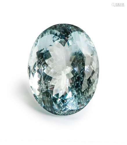 A RARE 51 CT UNMOUNTED AQUAMARINE