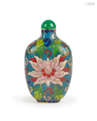 COPPER CLOISONNE SNUFF BOTTLE