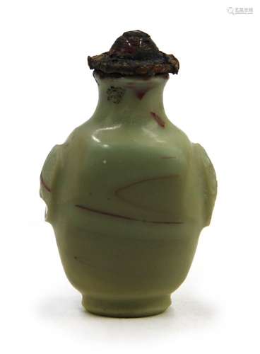 KEEP IN HOUSE A BEIJING GLASS SNUFF BOTTLE,QING