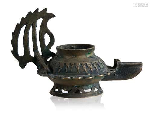 BRONZE OIL LAMP