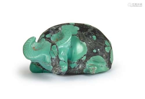 TURQUOISE FIGURE OF AN OX