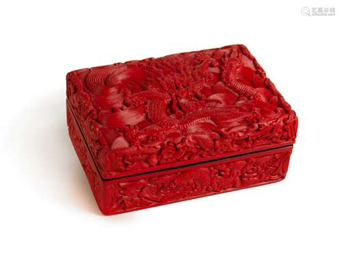 CHINESE DRAGON LACQUER BOX