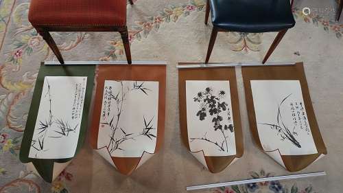 A GROUP OF CHINESE PAINTINGS AND SEAL STAMPS