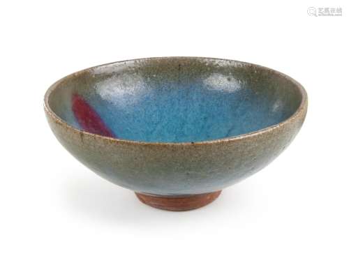 A YUAN STYLE JUN WARE BOWL WITH FLAME MARK