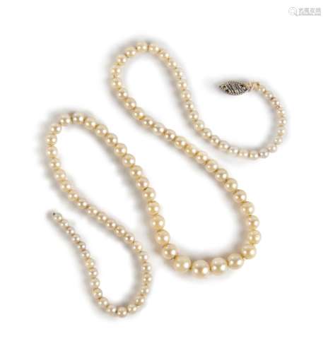 VICTORIAN GRADUATED PEARL NECKLACE