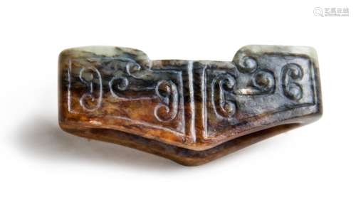 CARVED JADE DAGGER GUARD