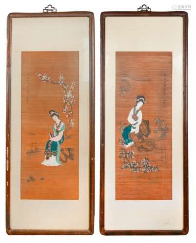 FRAMED CHINESE PAINTING ON BAMBOO