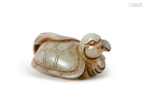 CARVED JADE DRAGON TURTLE