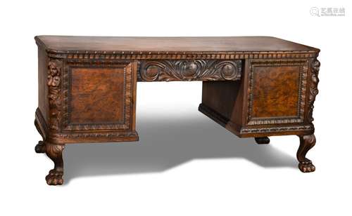 RENAISSANCE STYLE EXECUTIVE DESK WITH KEYS