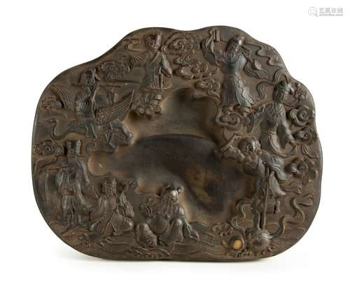 A FINE CARVED CHINESE INK STONE