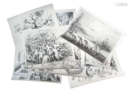 GROUP OF JOHN ALCORN PRINTS