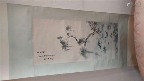 A FINE CHINESE INK PAINTING SCROLL