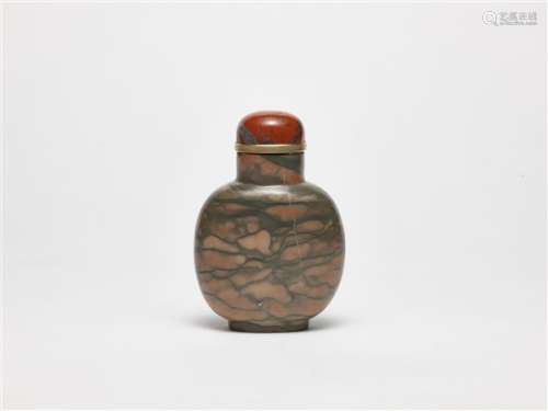 FINE REPUBLIC ERA STONE CARVED SNUFF BOTTLE