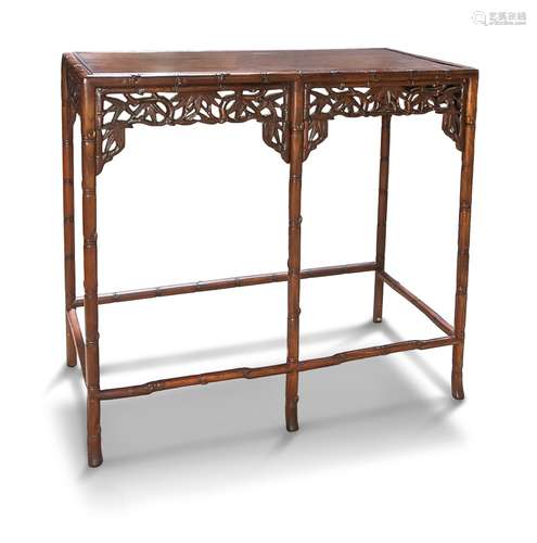 CARVED BAMBOO PATTERN TABLE