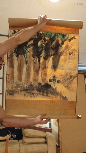 A FINE CHINESE SCROLL INK PAINTING