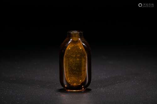 Chinese smoky glass snuff bottle.