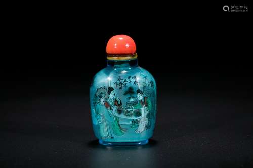 Chinese inside-painted glass snuff bottle, Signed Yong